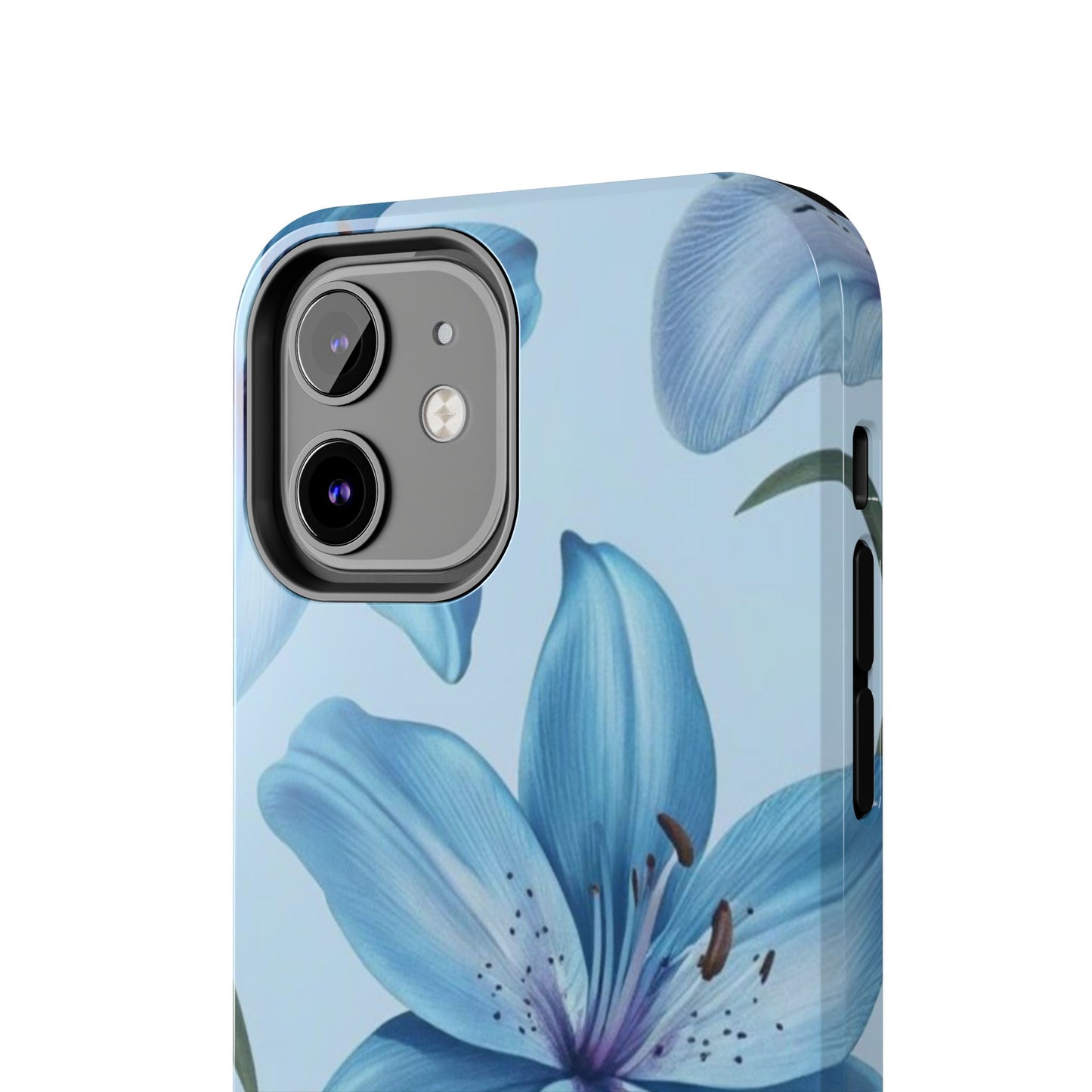 Blue Floral Tough Phone Cases, Floral Phone Cover, Gift for Her, Summer Aesthetic, Smartphone Protector, Durable Case