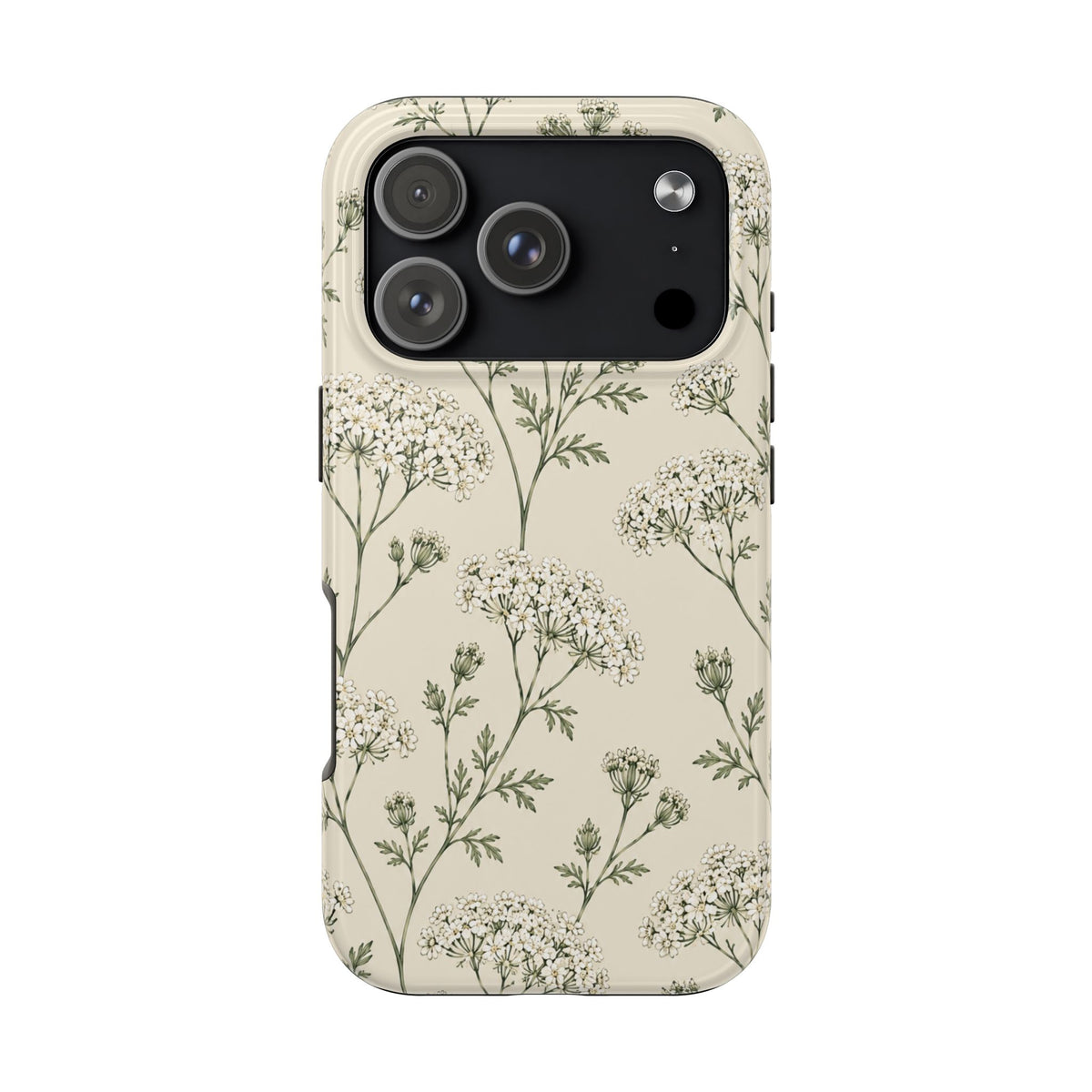 Floral Queen Anne's Lace Tough Phone Case – Protective Botanical iPhone Cover