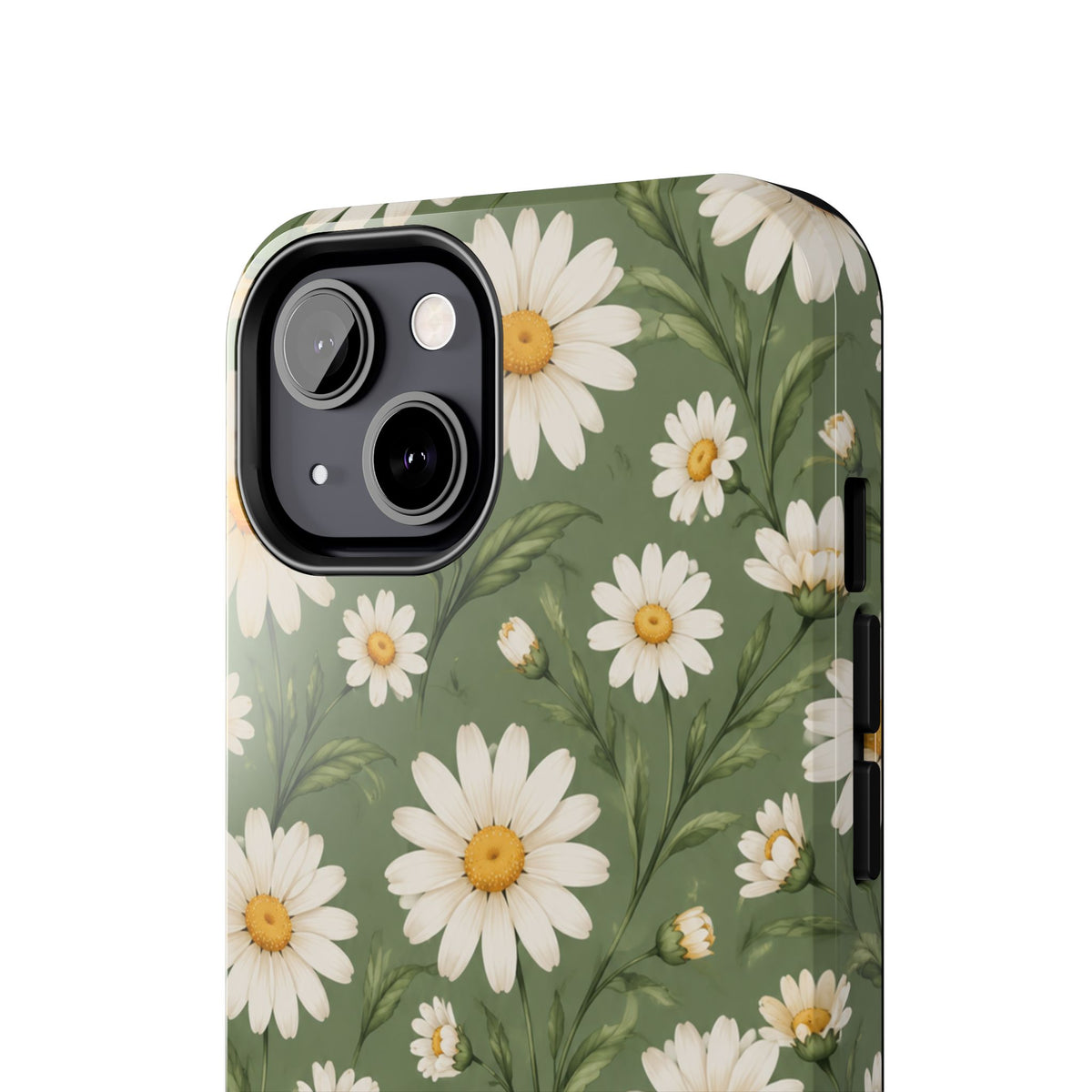 Daisy Pattern Tough Phone Case — Protective Floral iPhone Case