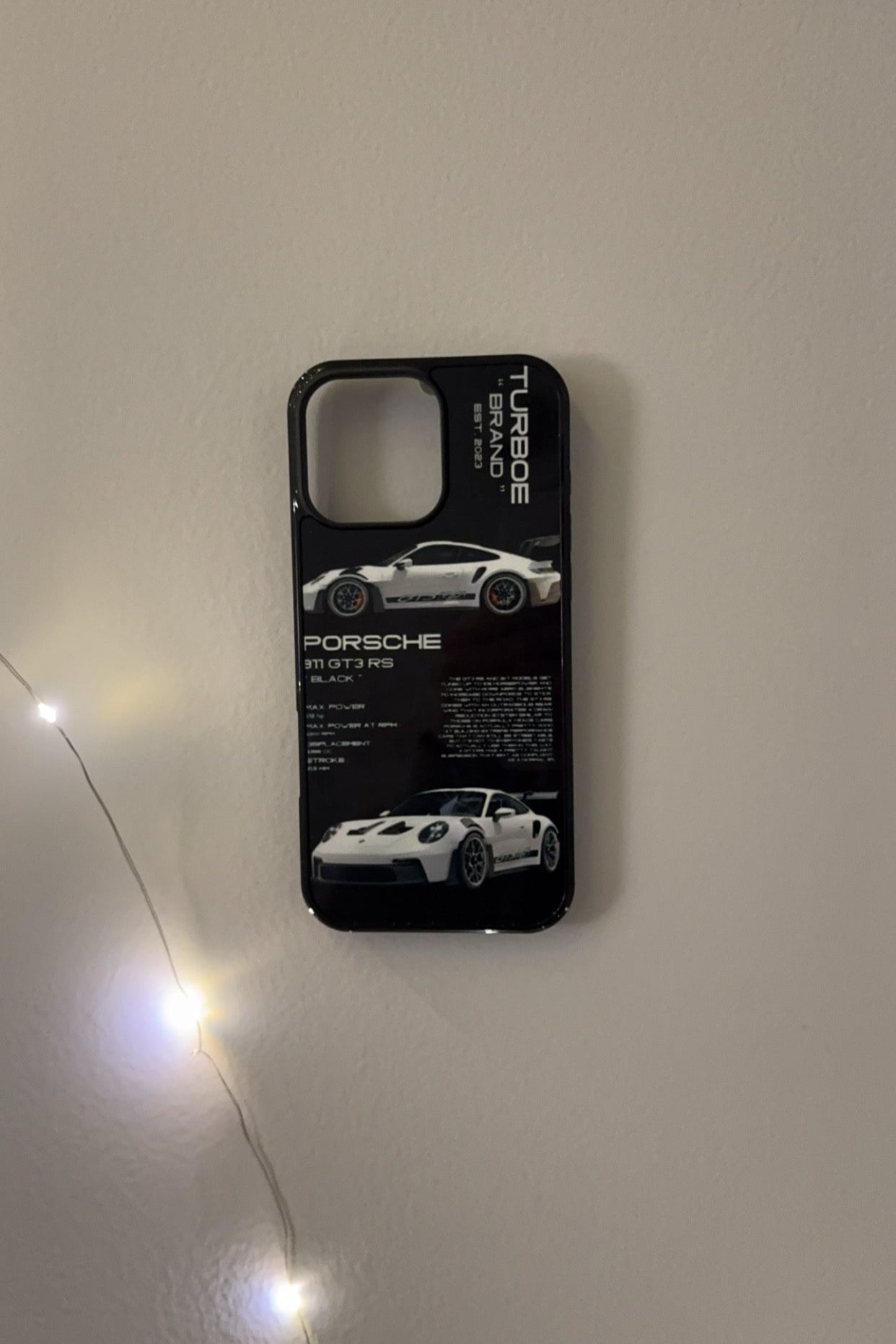 Turboe Porsche GT3 RS iPhone Case – Black Edition