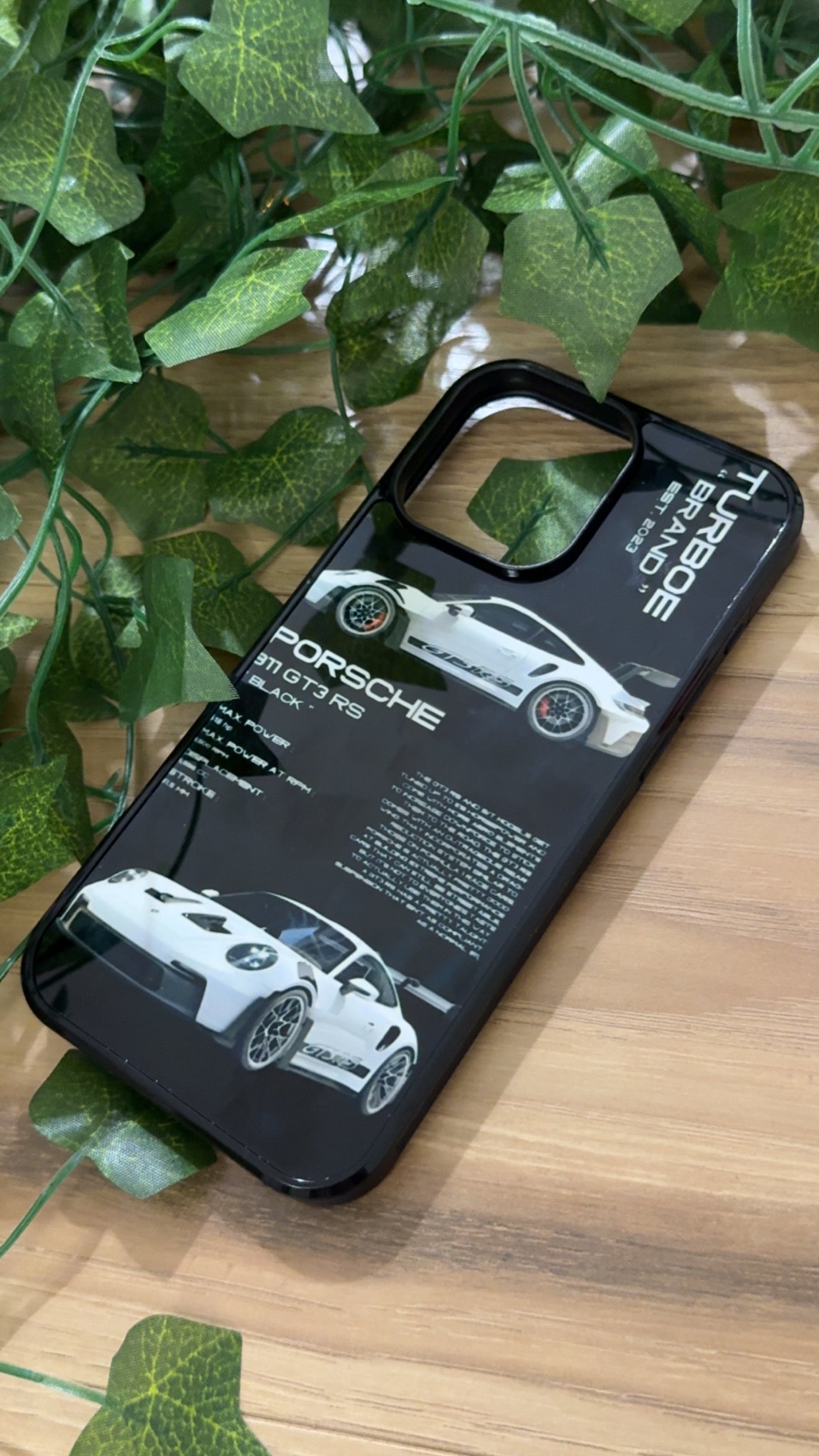 Turboe Porsche GT3 RS iPhone Case – Black Edition