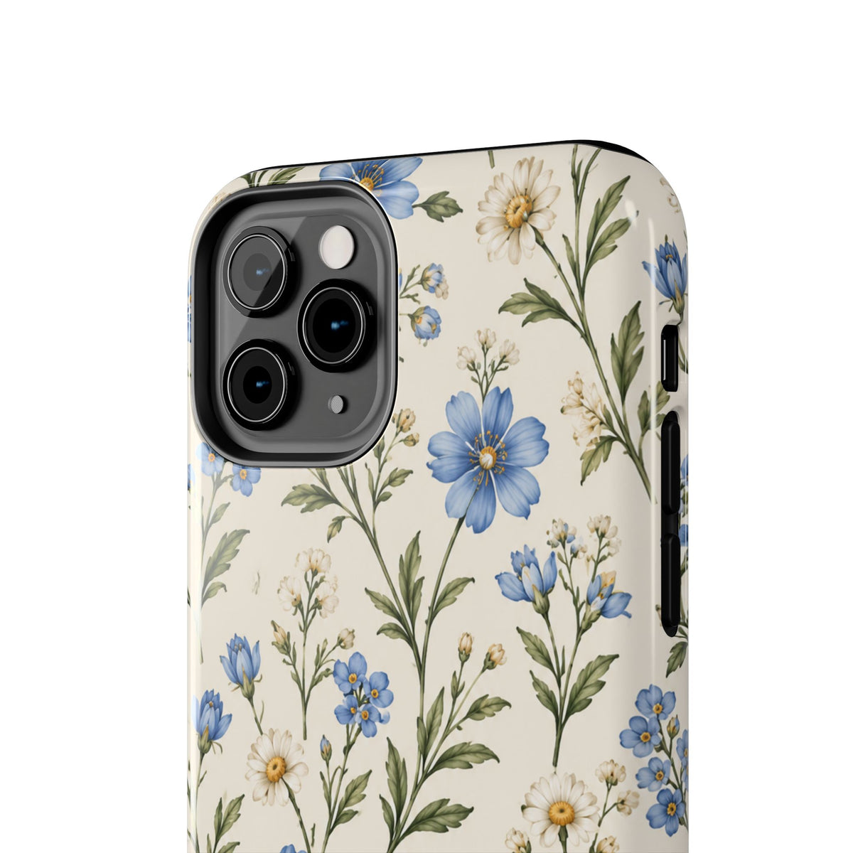 Blue Wildflower Tough Phone Case — Floral Protective Phone Cover
