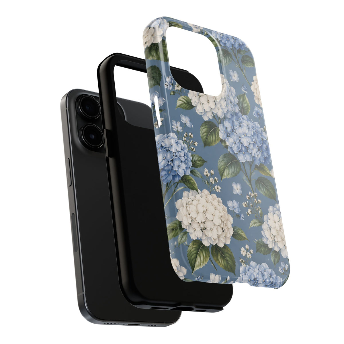 Hydrangea Blue Tough Phone Case — Floral Protective Phone Cover