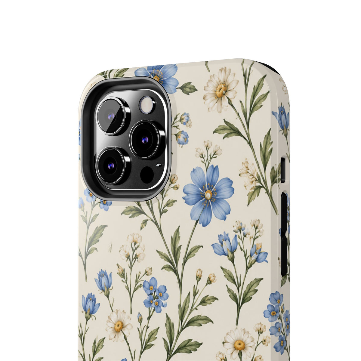 Blue Wildflower Tough Phone Case — Floral Protective Phone Cover