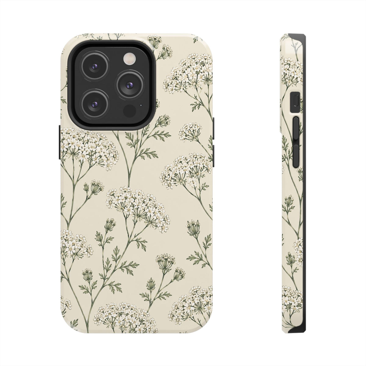 Floral Queen Anne's Lace Tough Phone Case – Protective Botanical iPhone Cover