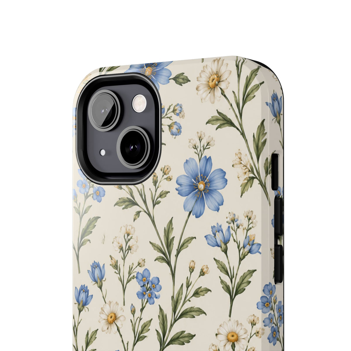 Blue Wildflower Tough Phone Case — Floral Protective Phone Cover