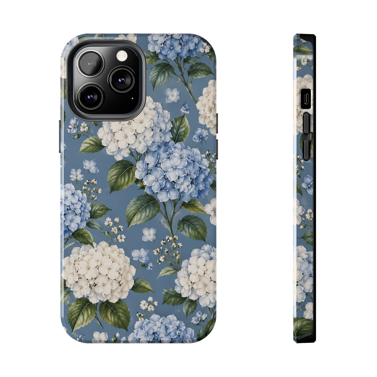 Hydrangea Blue Tough Phone Case — Floral Protective Phone Cover