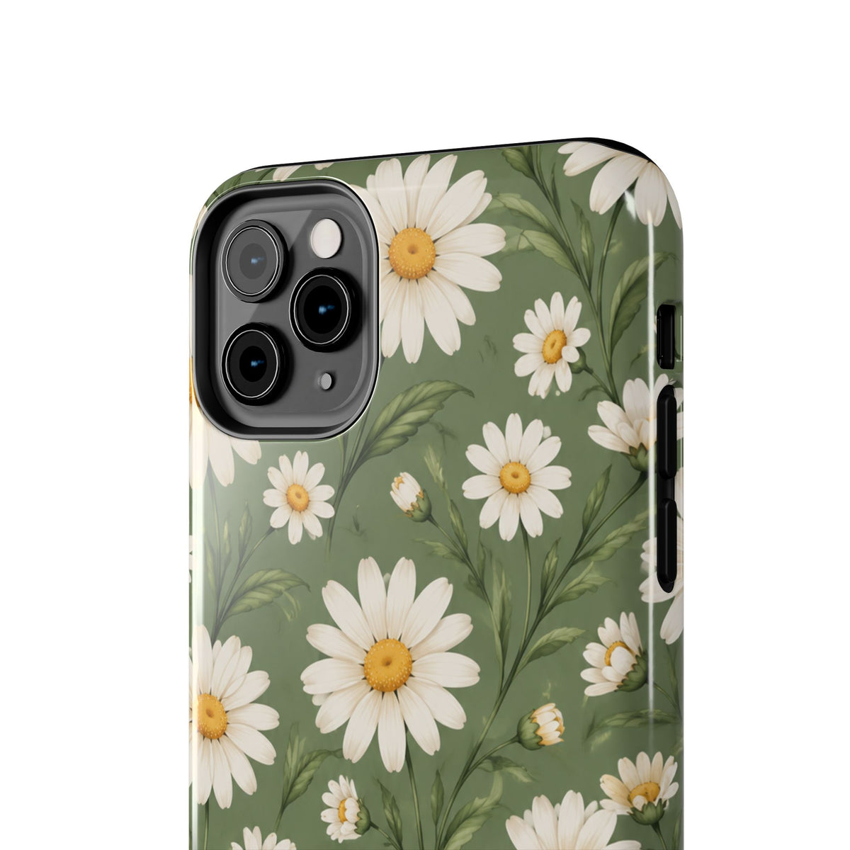 Daisy Pattern Tough Phone Case — Protective Floral iPhone Case