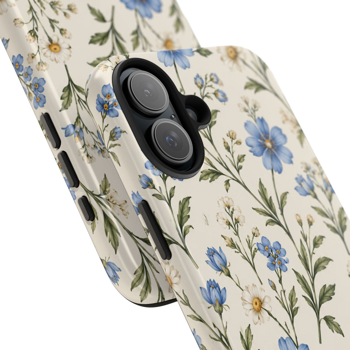 Blue Wildflower Tough Phone Case — Floral Protective Phone Cover