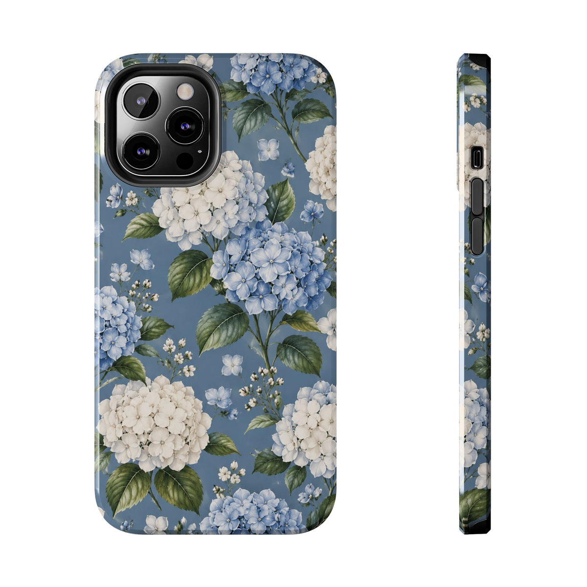 Hydrangea Blue Tough Phone Case — Floral Protective Phone Cover