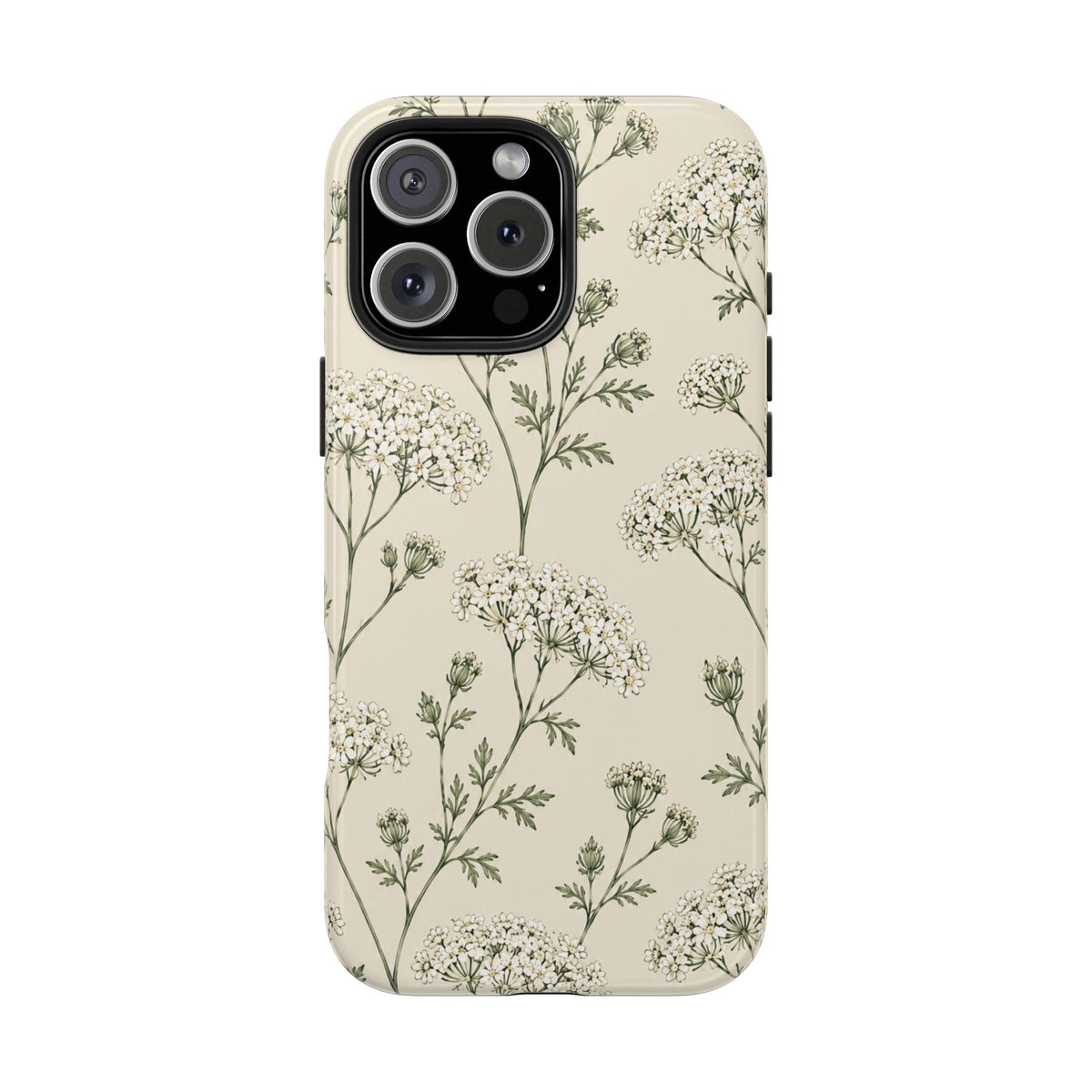 Floral Queen Anne's Lace Tough Phone Case – Protective Botanical iPhone Cover