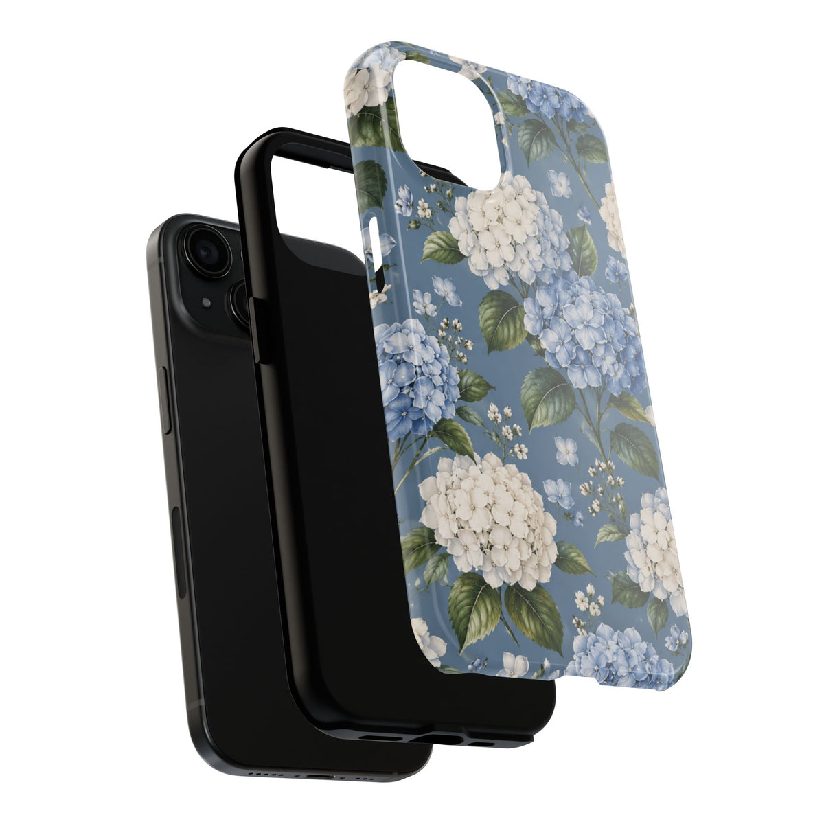 Hydrangea Blue Tough Phone Case — Floral Protective Phone Cover