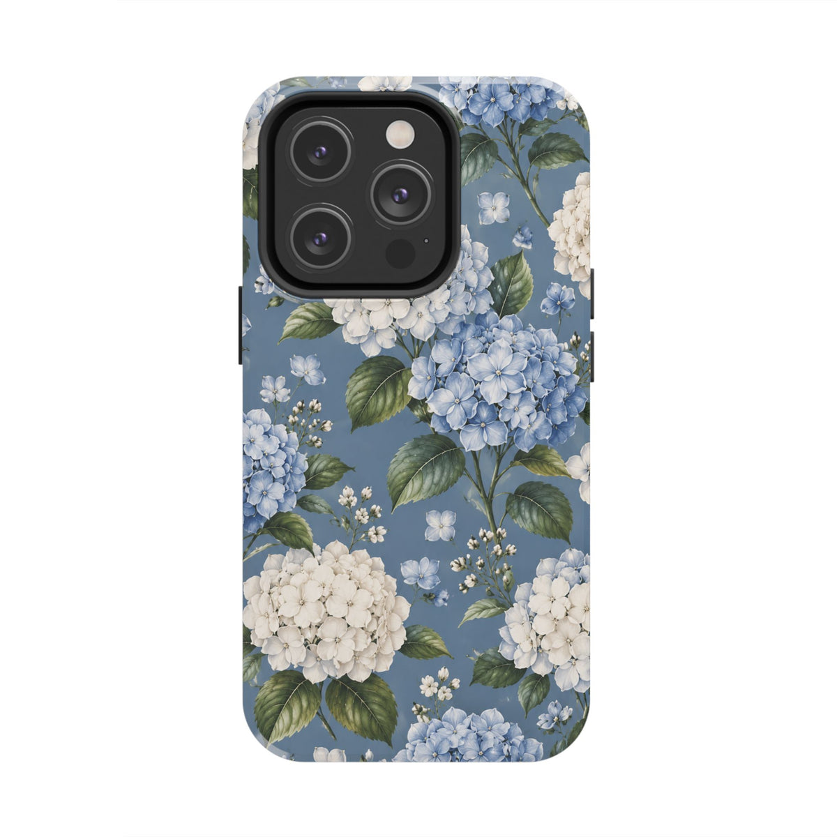 Hydrangea Blue Tough Phone Case — Floral Protective Phone Cover