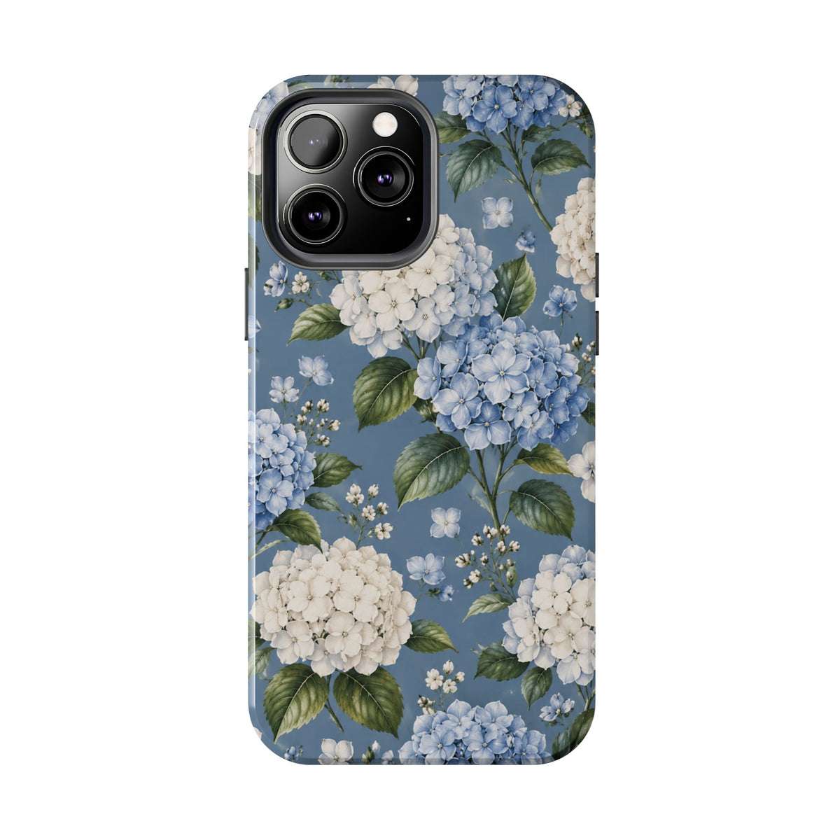 Hydrangea Blue Tough Phone Case — Floral Protective Phone Cover