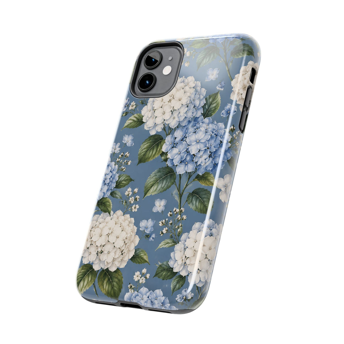 Hydrangea Blue Tough Phone Case — Floral Protective Phone Cover