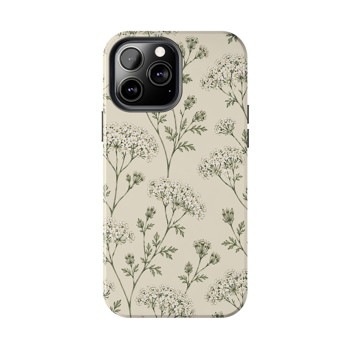 Floral Queen Anne's Lace Tough Phone Case – Protective Botanical iPhone Cover