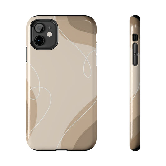 Abstract Wave Tough Phone Cases, Modern Phone Covers, Stylish Protective Cases, Gift for Her, Minimalist Design