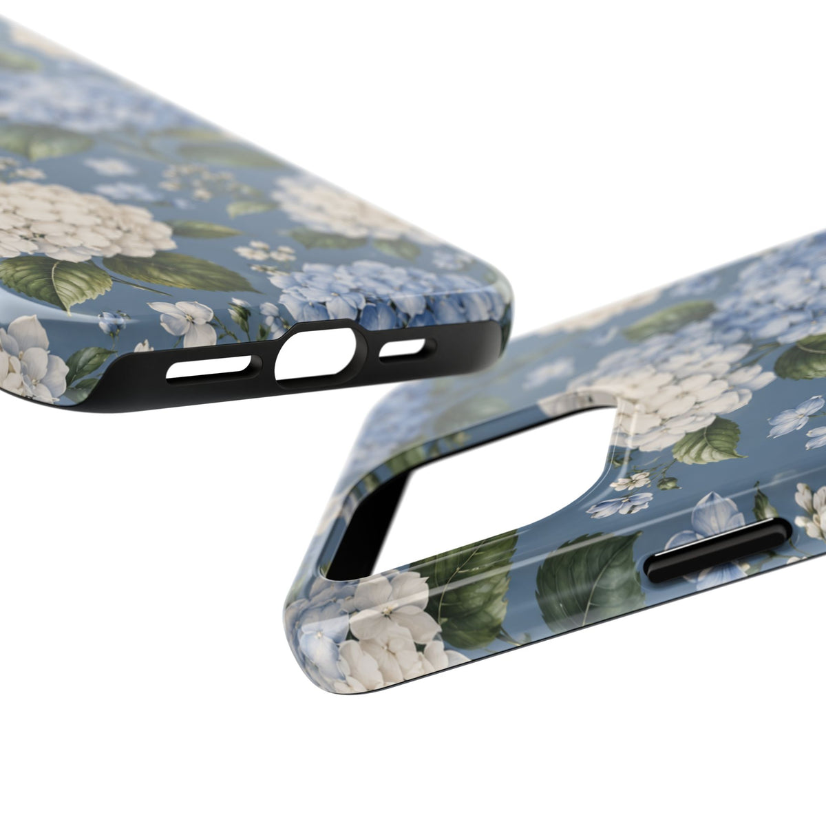 Hydrangea Blue Tough Phone Case — Floral Protective Phone Cover