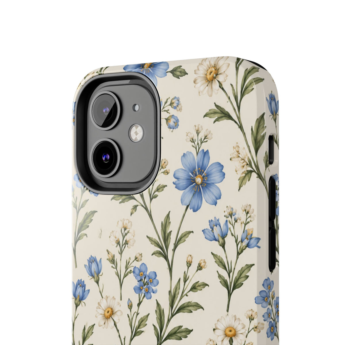 Blue Wildflower Tough Phone Case — Floral Protective Phone Cover