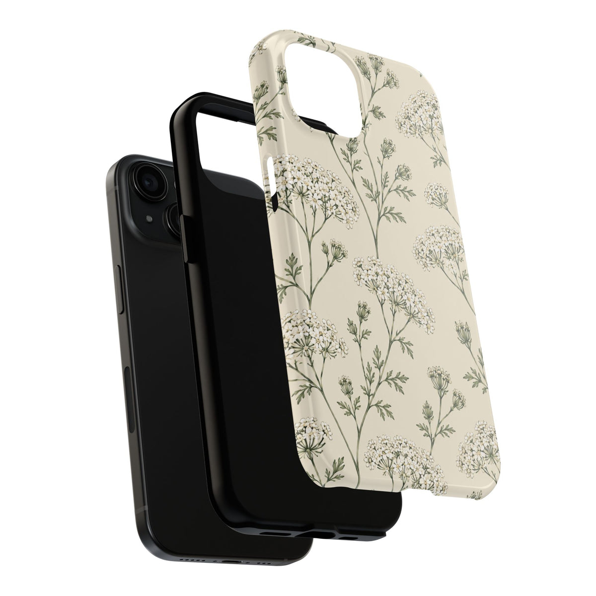 Floral Queen Anne's Lace Tough Phone Case – Protective Botanical iPhone Cover