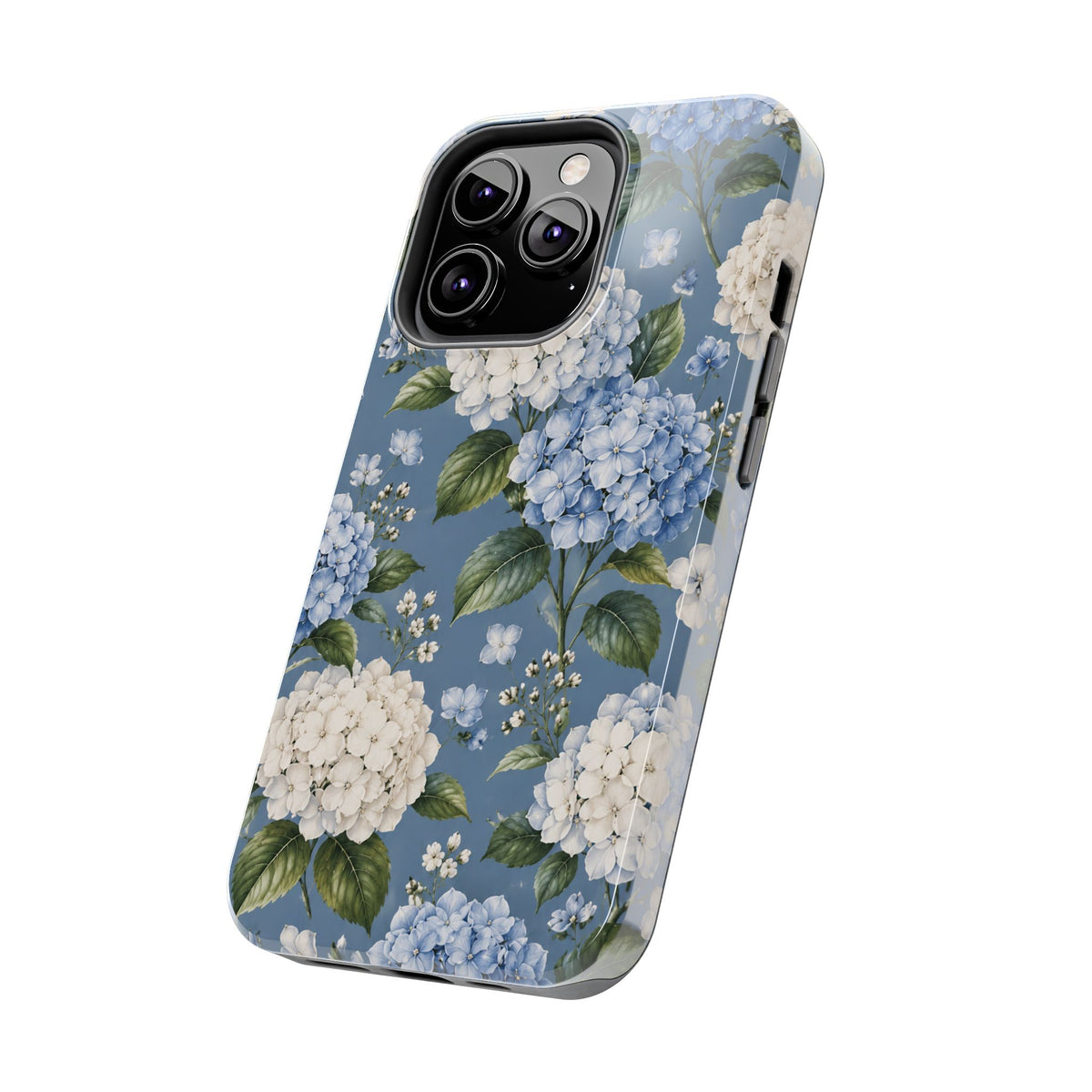Hydrangea Blue Tough Phone Case — Floral Protective Phone Cover