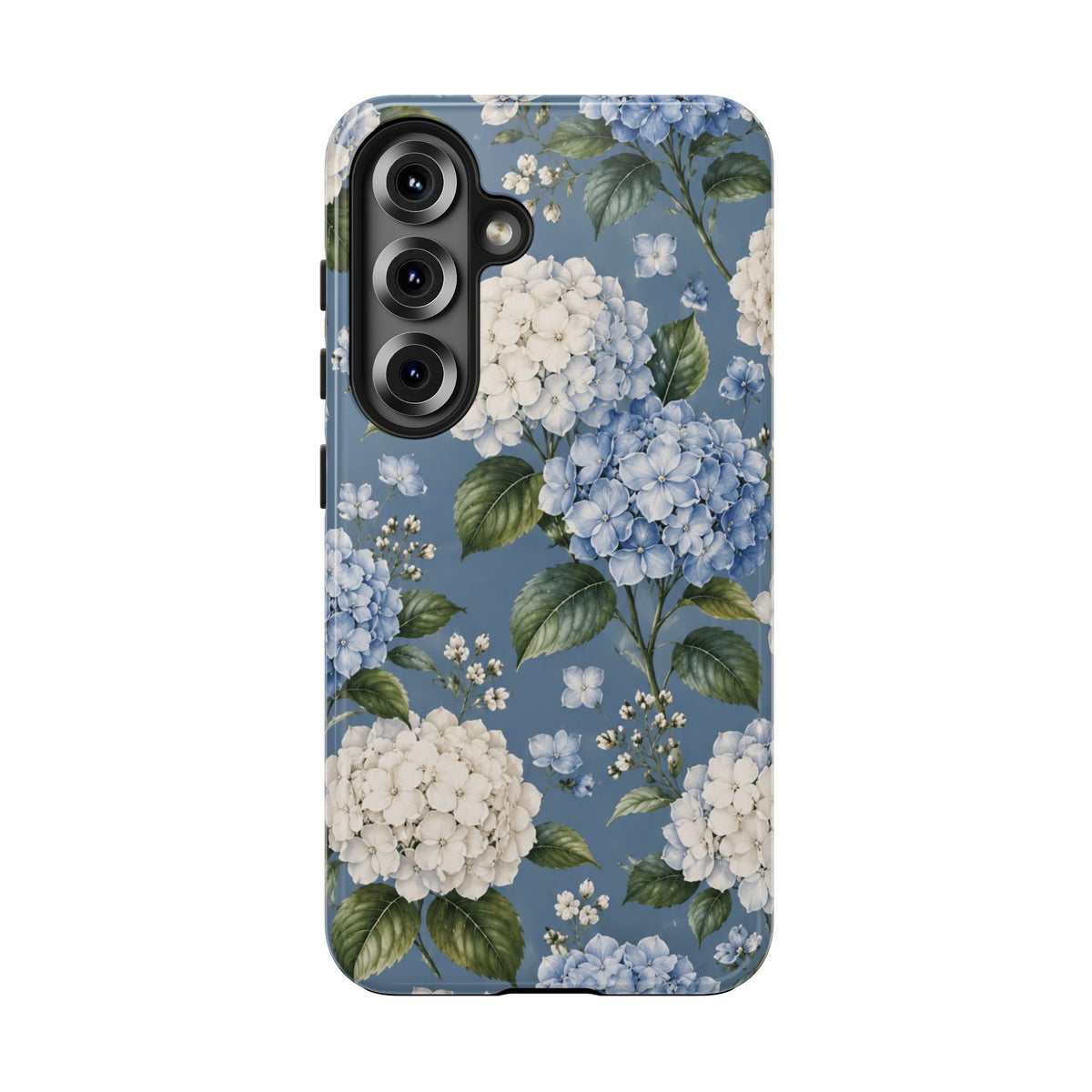 Hydrangea Blue Tough Phone Case — Floral Protective Phone Cover