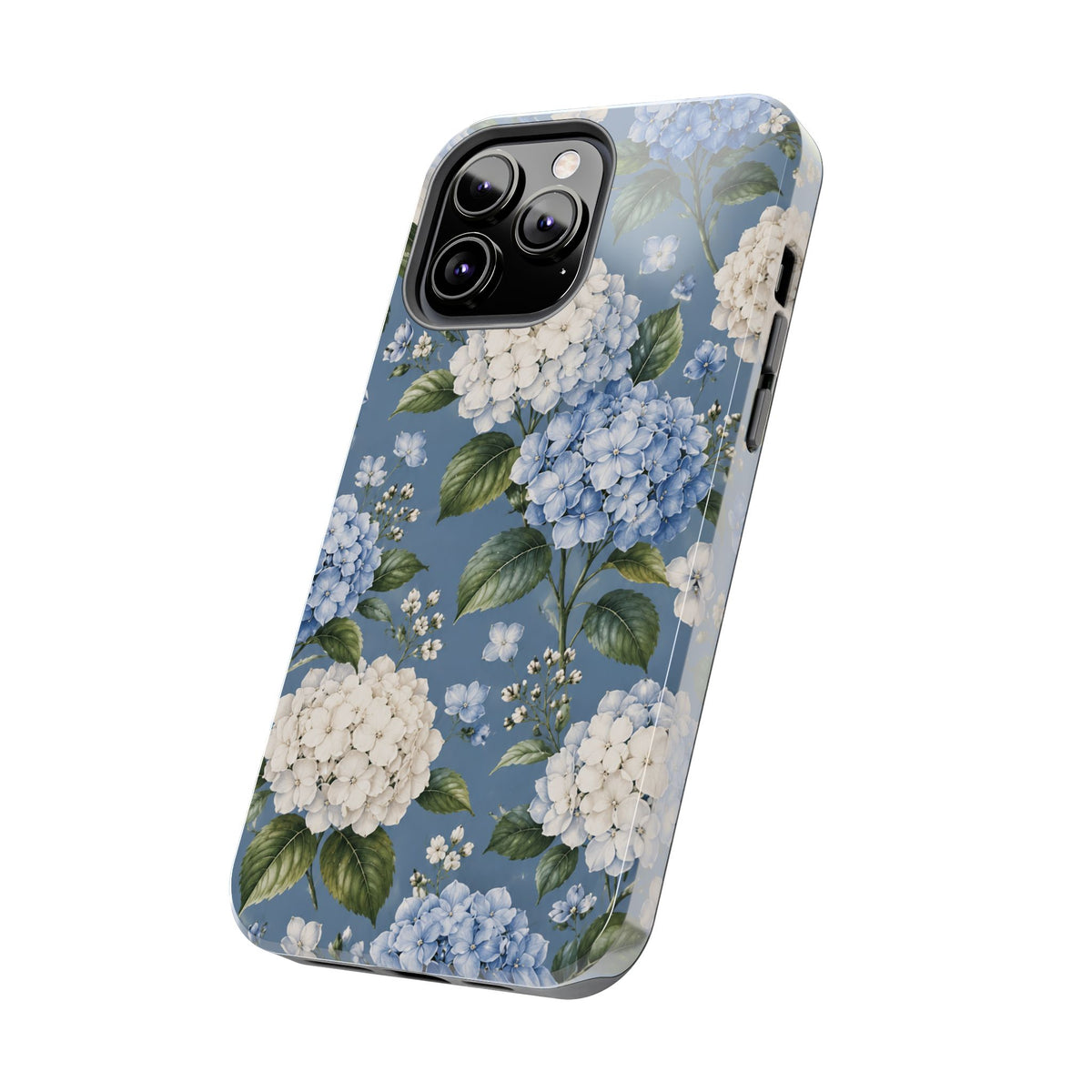 Hydrangea Blue Tough Phone Case — Floral Protective Phone Cover