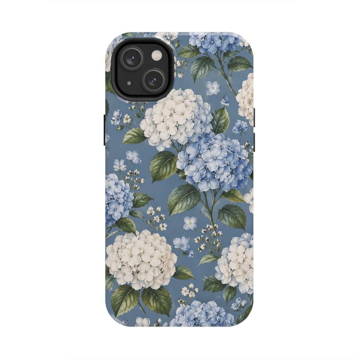 Hydrangea Blue Tough Phone Case — Floral Protective Phone Cover