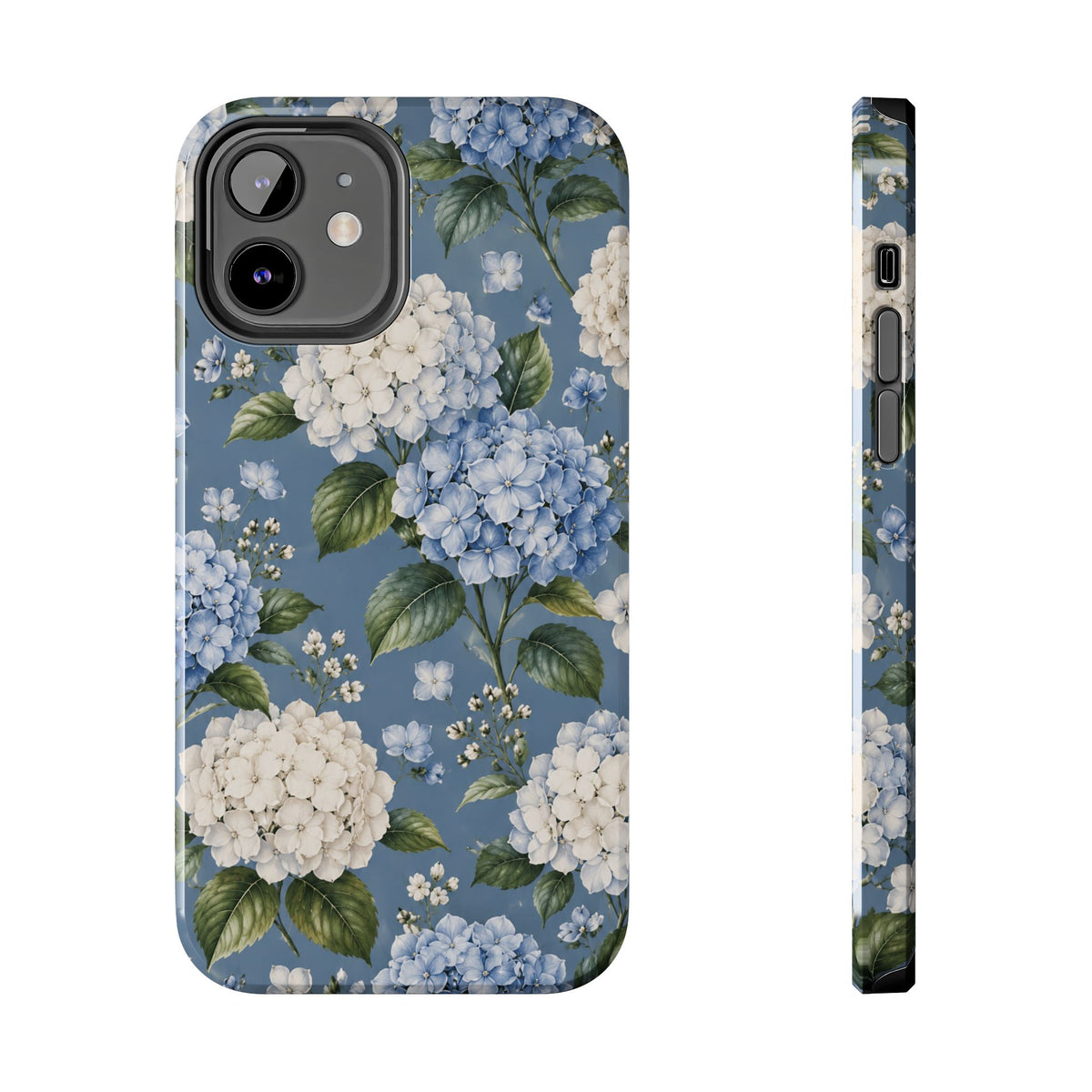 Hydrangea Blue Tough Phone Case — Floral Protective Phone Cover