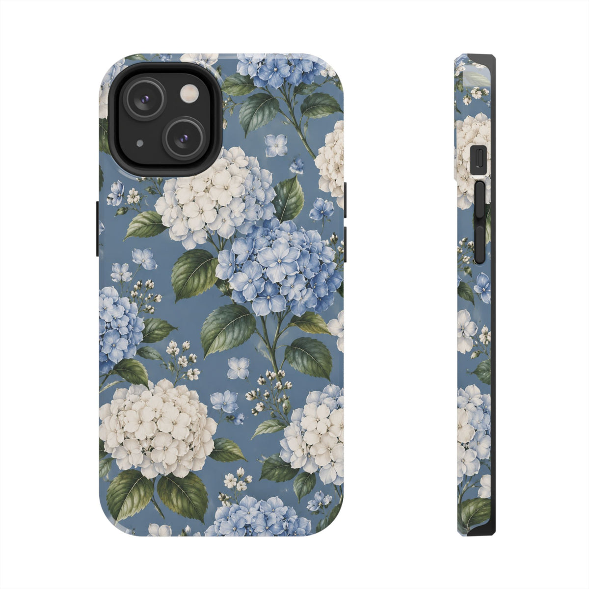 Hydrangea Blue Tough Phone Case — Floral Protective Phone Cover