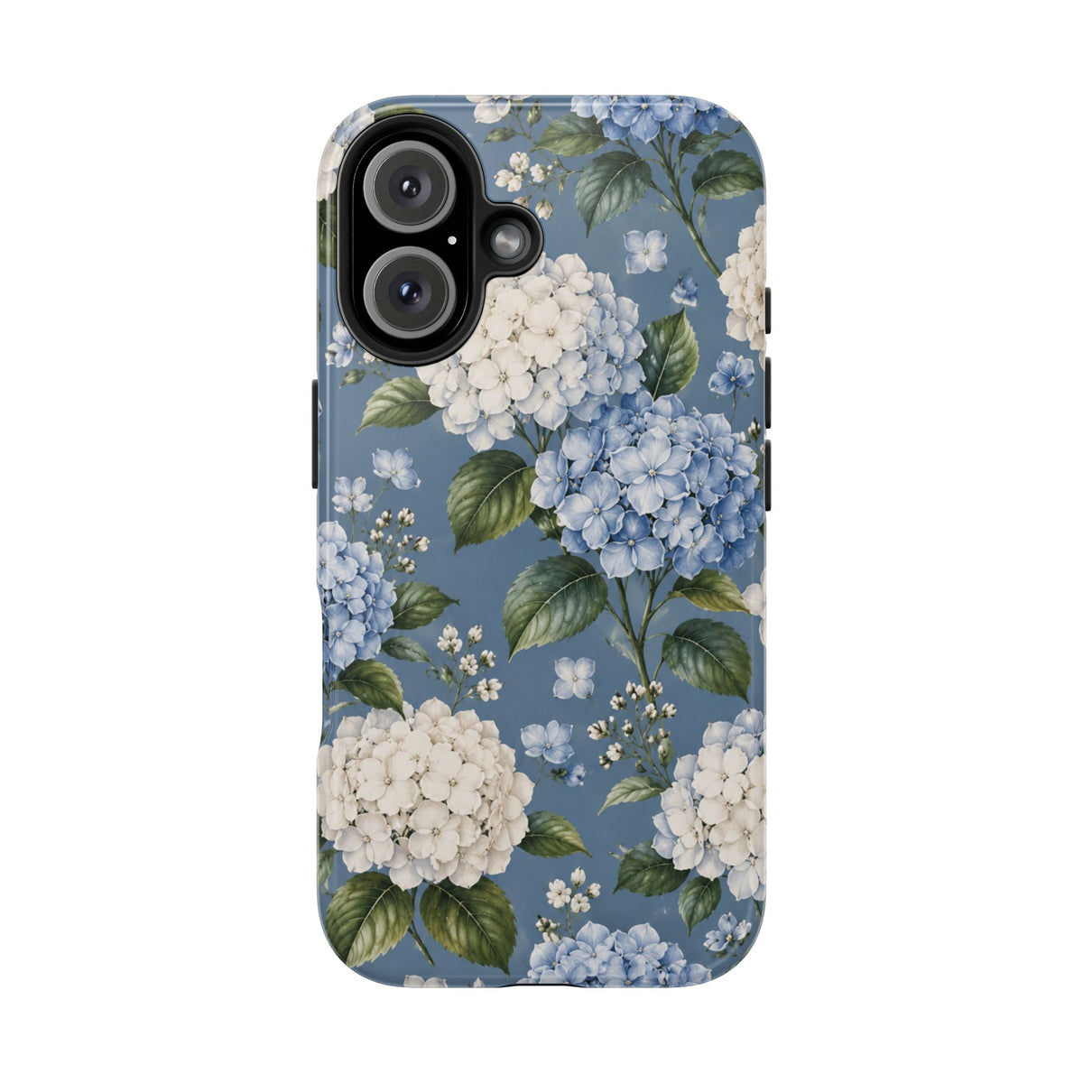 Hydrangea Blue Tough Phone Case — Floral Protective Phone Cover