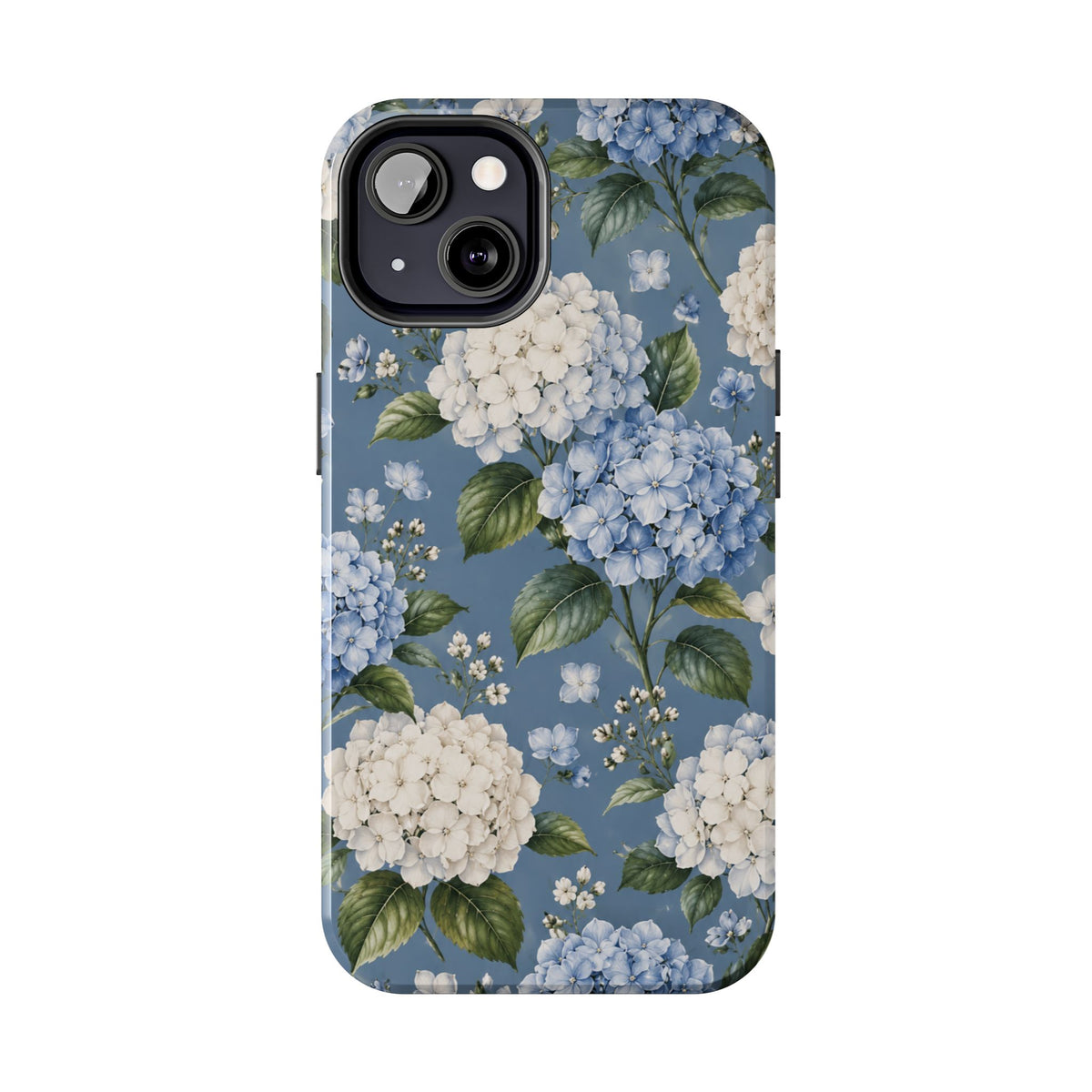 Hydrangea Blue Tough Phone Case — Floral Protective Phone Cover