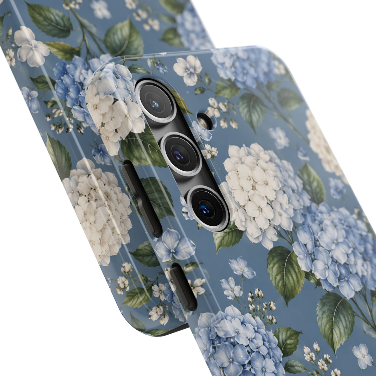 Hydrangea Blue Tough Phone Case — Floral Protective Phone Cover