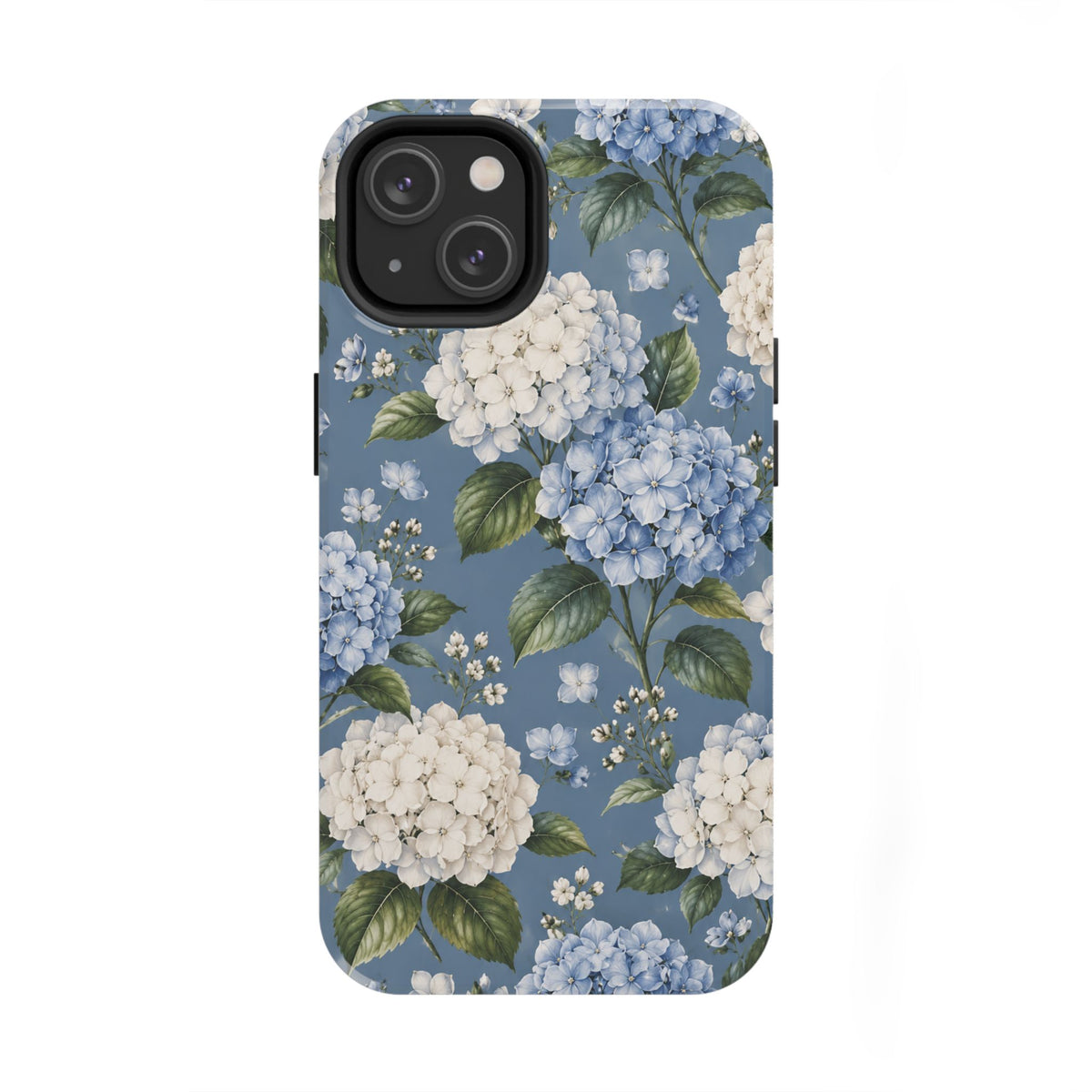 Hydrangea Blue Tough Phone Case — Floral Protective Phone Cover