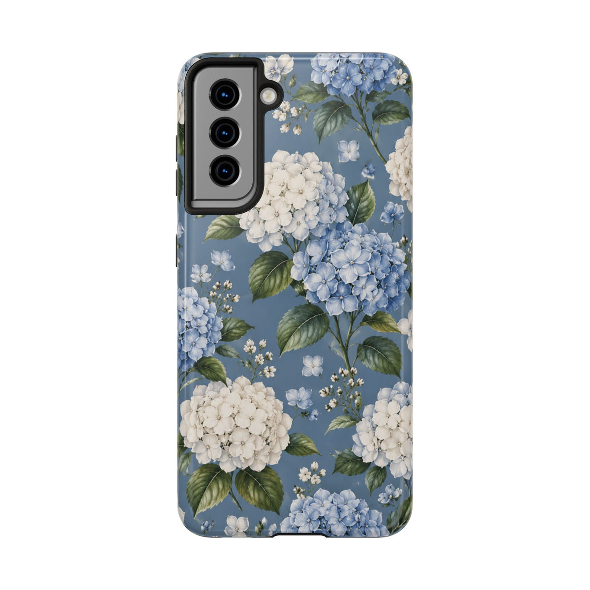 Hydrangea Blue Tough Phone Case — Floral Protective Phone Cover
