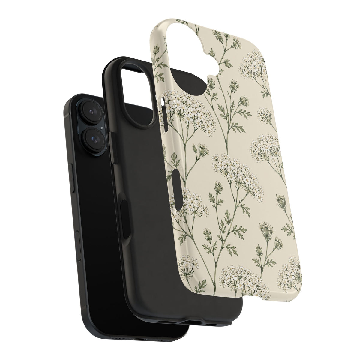 Floral Queen Anne's Lace Tough Phone Case – Protective Botanical iPhone Cover