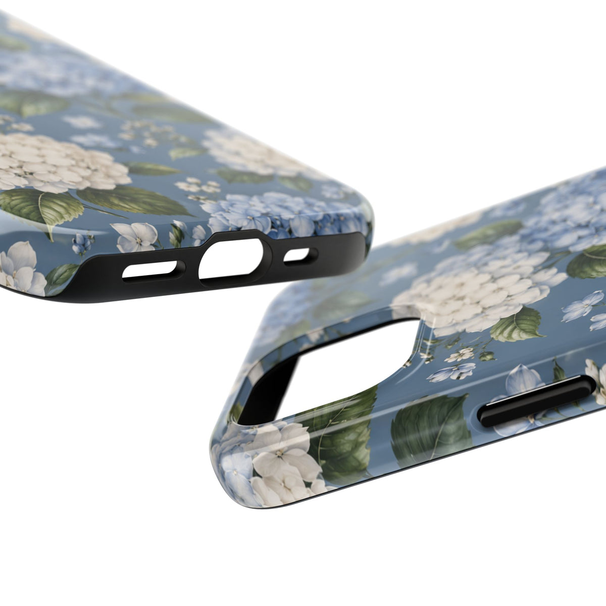 Hydrangea Blue Tough Phone Case — Floral Protective Phone Cover