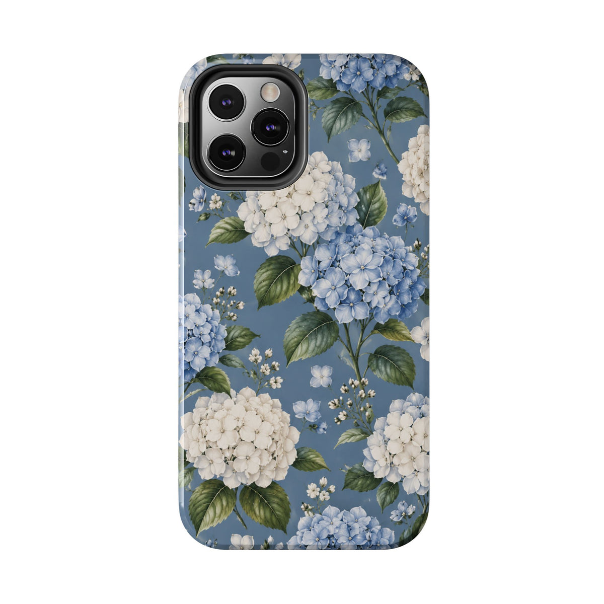 Hydrangea Blue Tough Phone Case — Floral Protective Phone Cover