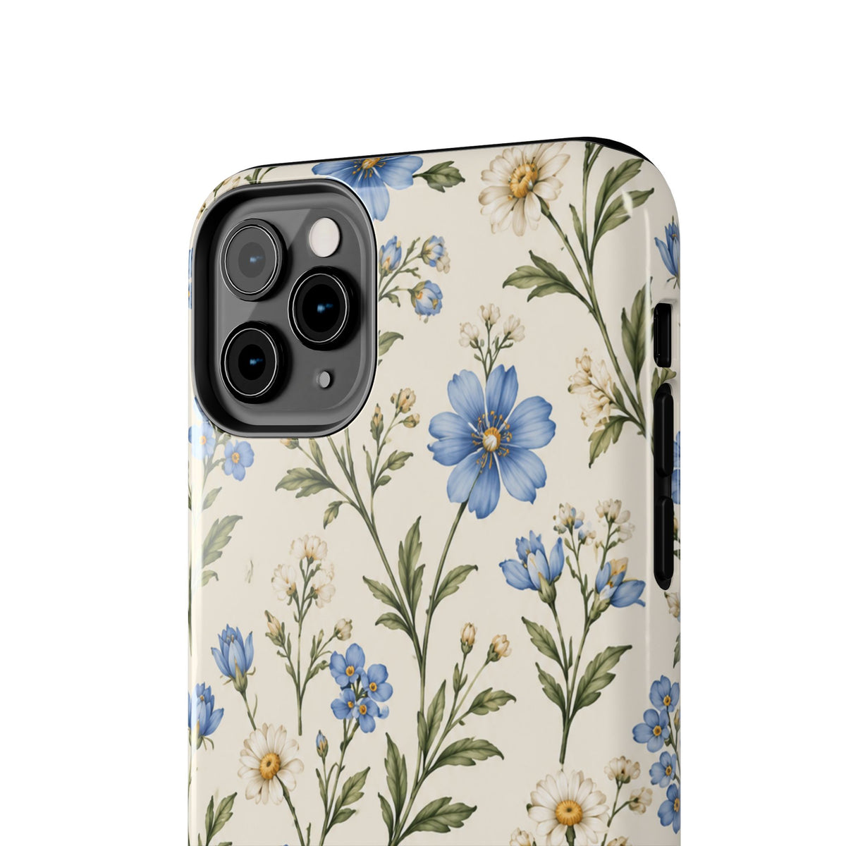 Blue Wildflower Tough Phone Case — Floral Protective Phone Cover