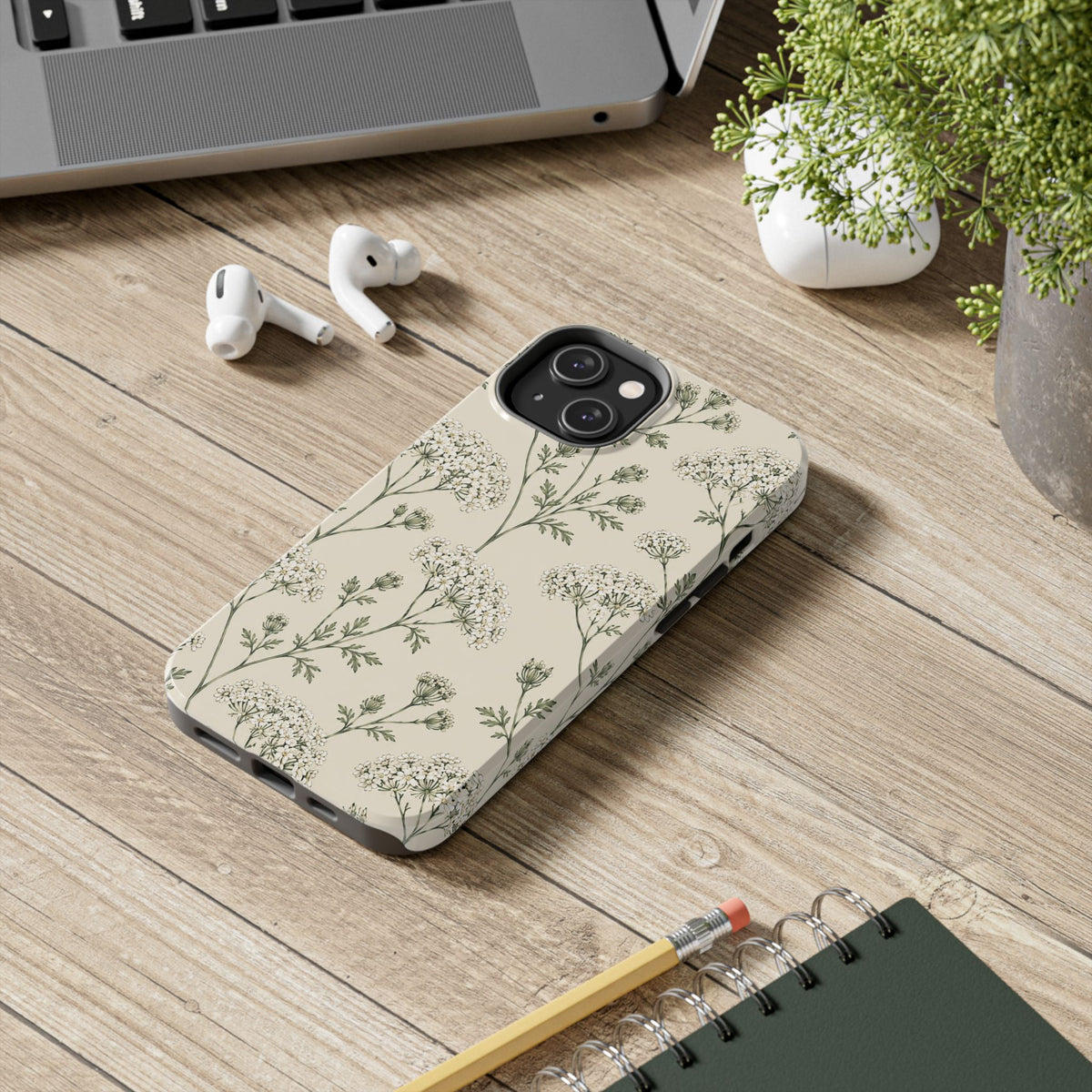 Floral Queen Anne's Lace Tough Phone Case – Protective Botanical iPhone Cover