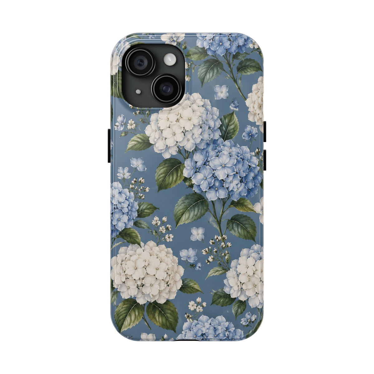 Hydrangea Blue Tough Phone Case — Floral Protective Phone Cover