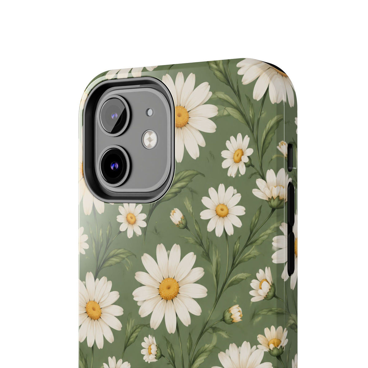 Daisy Pattern Tough Phone Case — Protective Floral iPhone Case