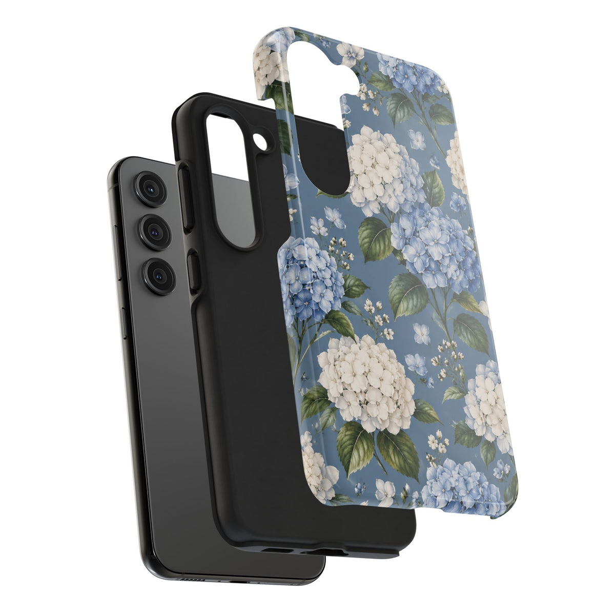 Hydrangea Blue Tough Phone Case — Floral Protective Phone Cover