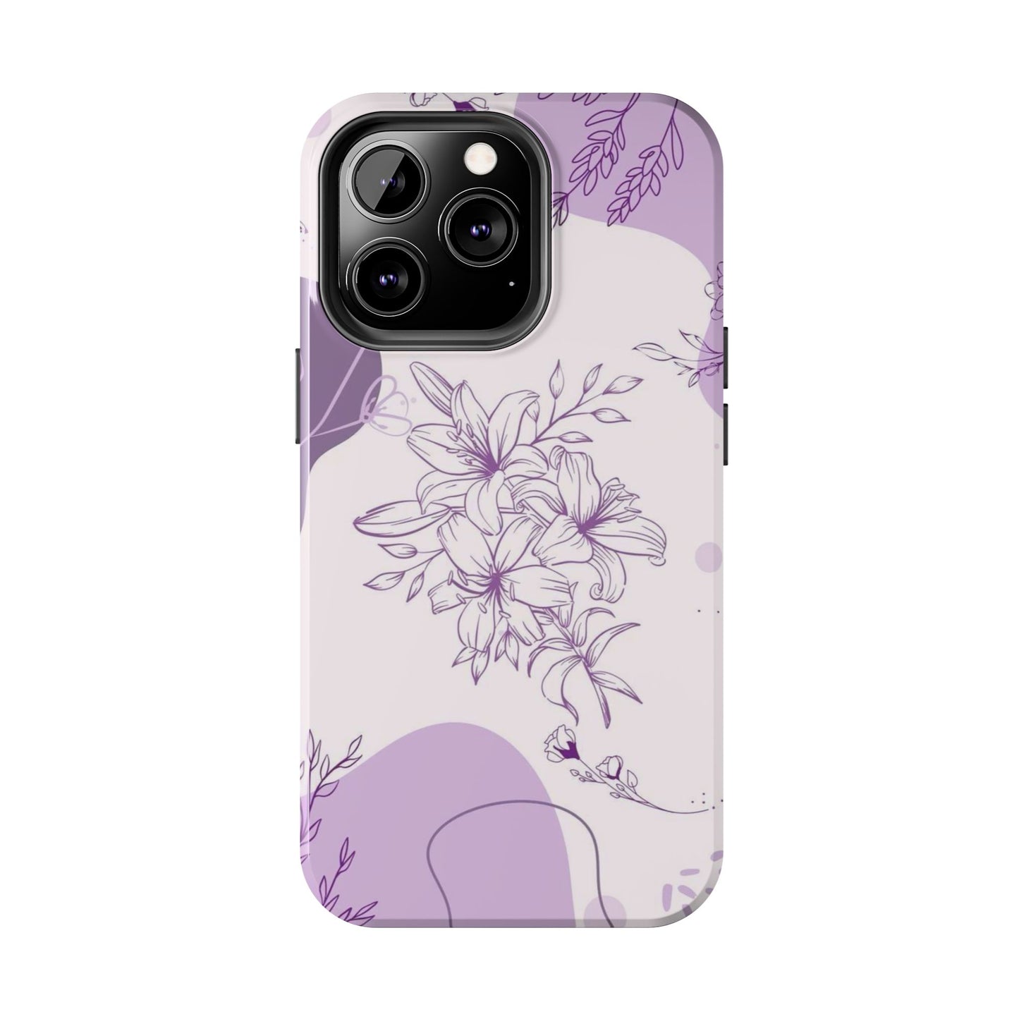 Stylish Floral Tough Phone Cases - Durable Floral Design for Women, Gift for Her, Phone Protection, Nature-Inspired Tech Accessories