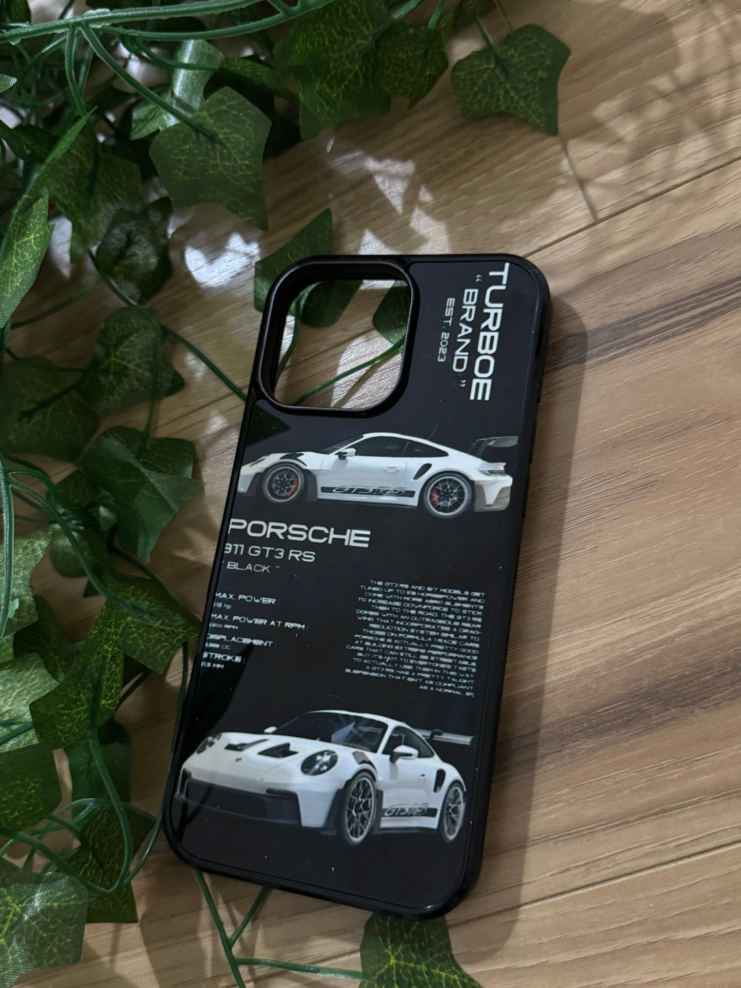 Turboe Porsche GT3 RS iPhone Case – Black Edition