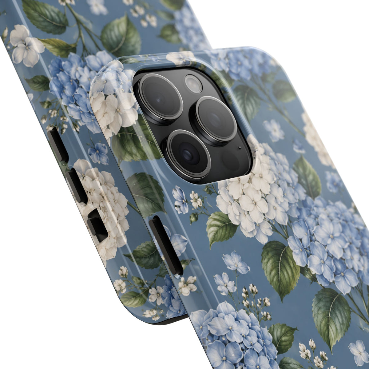 Hydrangea Blue Tough Phone Case — Floral Protective Phone Cover