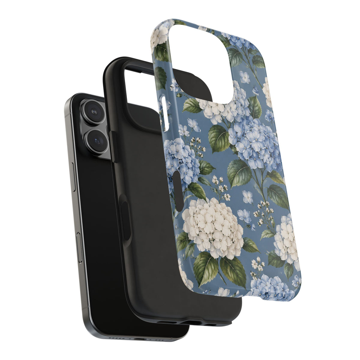 Hydrangea Blue Tough Phone Case — Floral Protective Phone Cover
