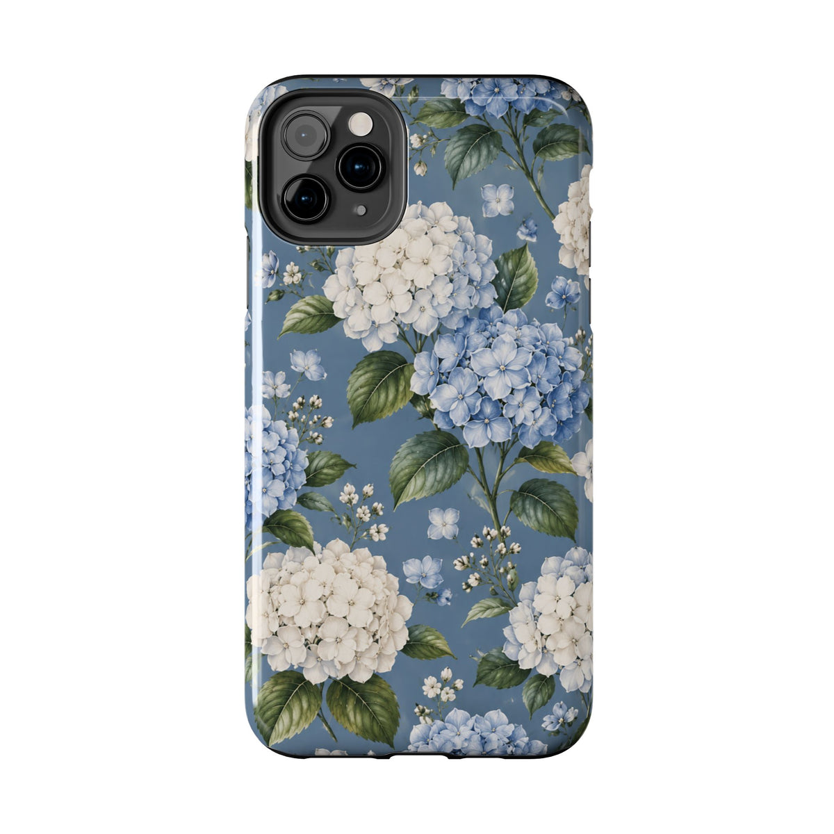 Hydrangea Blue Tough Phone Case — Floral Protective Phone Cover