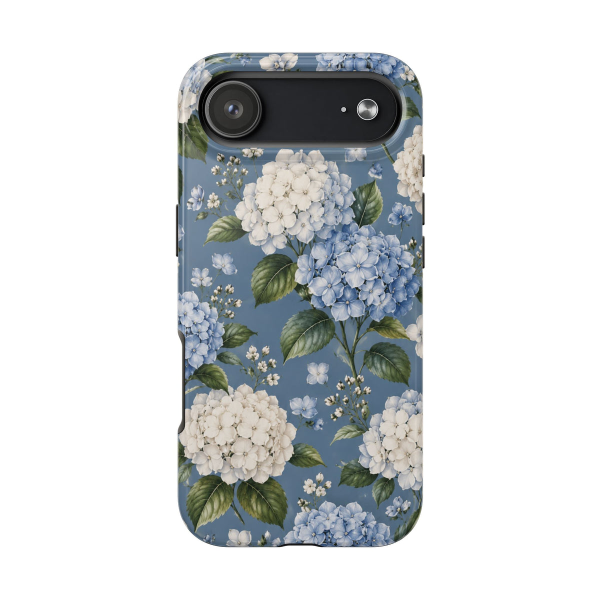 Hydrangea Blue Tough Phone Case — Floral Protective Phone Cover