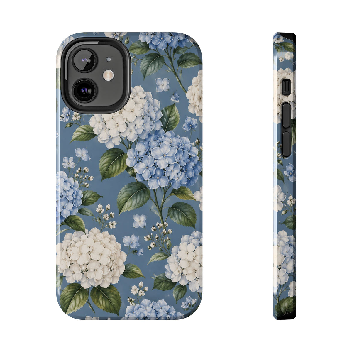 Hydrangea Blue Tough Phone Case — Floral Protective Phone Cover